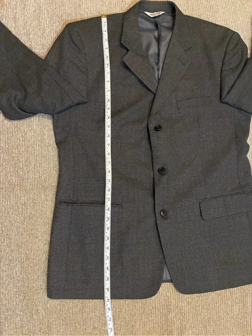 Linea UOMO gray micro-pattern casual men’s coat or blazer size 43R